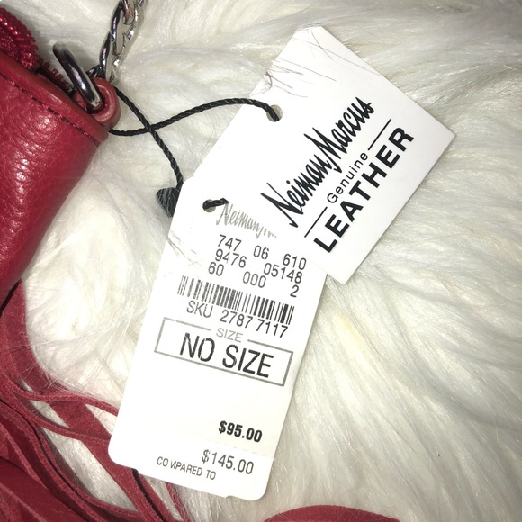 Bundle 2 Neiman Marcus Leather Fringe Crossbody BN - Picture 5 of 8